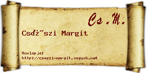 Császi Margit névjegykártya